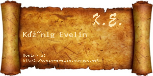 Kőnig Evelin névjegykártya